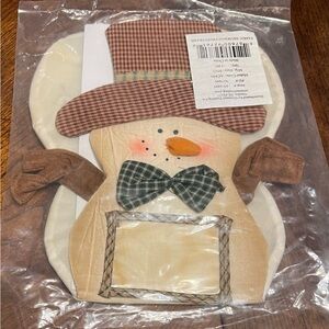 Fabric Snowman Photo Frame